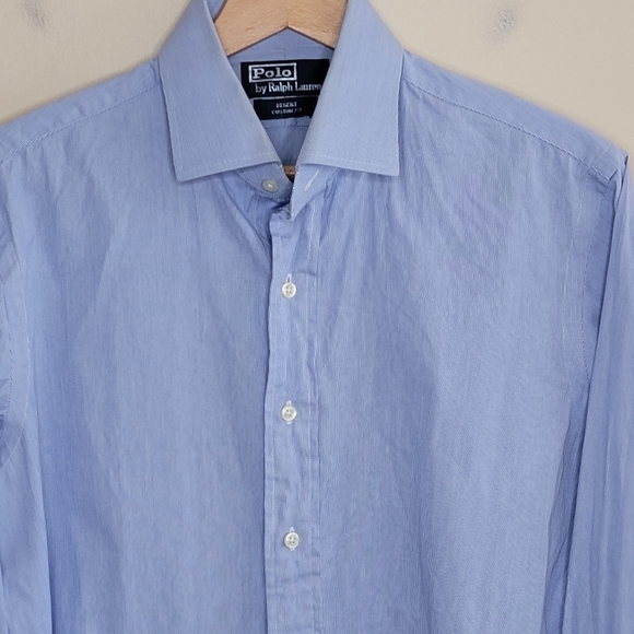 Polo by Ralph Lauren | Blue Button Front Dress Shirt Size 15.5, 34/35 - Picture 2 of 5